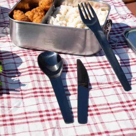 Cuberteria de Acero Inoxidable Negro, Set de 3 Unidades LURCH 00240875