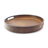 Azafate Redondo de Madera 35 Centimetros TIPS STC-028