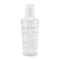 Coctelera Boston de Policarbonato Transparente de 3 Fases de 530 Mililitros MASTER CHEF BX0530