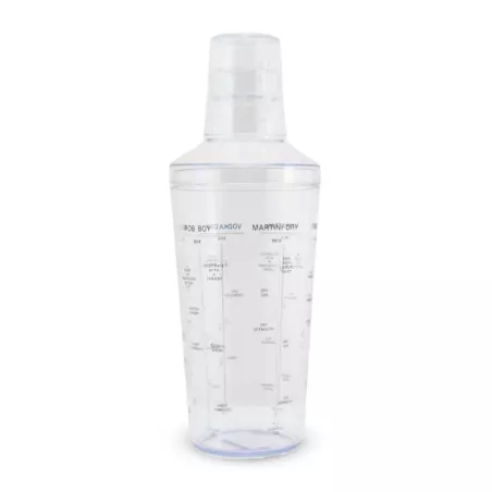 Coctelera Boston de Policarbonato Transparente de 3 Fases de 530 Mililitros MASTER CHEF BX0530