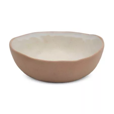 Bowl de Ceramica Redondo de 18 x 6.5 Centimetros de Color Blanco RUSTIC 20732-W