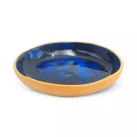 Plato de Ceramica Redondo de 13.5 Centimetros de Color Azul RUSTIC 20721-B 2