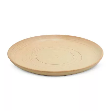 Plato de Ceramica Redondo Coupe de 25.5 Centimetros de Color Bronce RUSTIC 22462-BZ