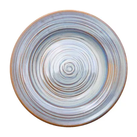 Plato de Ceramica Redondo de Sopa de 22.5 Centimetros de Color Blanco RUSTIC 22351-W