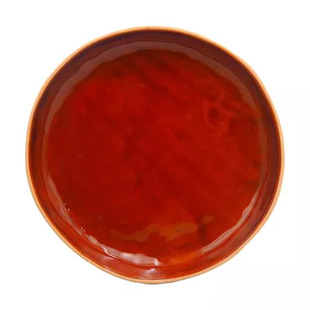 Plato de Ceramica Redondo de 17.5 Centimetros de Color Cobre RUSTIC 20722-C