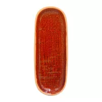 Plato de Ceramica Ovalado Coupe de 25.5 x 9.5 Centimetros de Color Cobre RUSTIC 20764-C