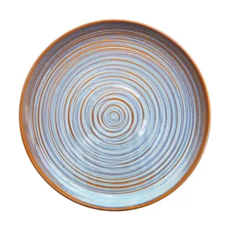 Plato de Ceramica Redondo Coupe de 25.5 Centimetros de Color Blanco RUSTIC 22462-W