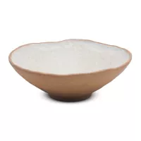 Bowl de Ceramica Redondo de 21.5 x 7 Centimetros de Color Blanco RUSTIC 20730-W