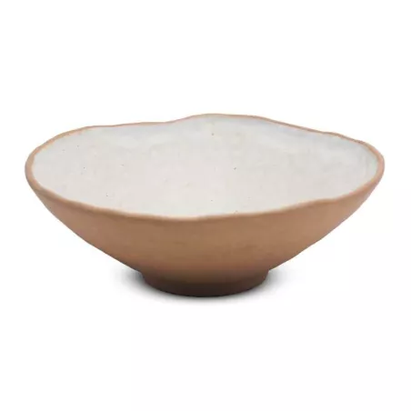 Bowl de Ceramica Redondo de 21.5 x 7 Centimetros de Color Blanco RUSTIC 20730-W