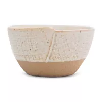 Bowl de Ceramica Redondo de 15 x 7 Centimetros de Color Blanco RUSTIC 20755-W