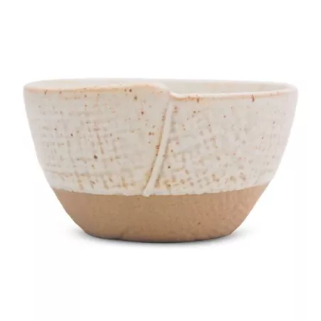 Bowl de Ceramica Redondo de 15 x 7 Centimetros de Color Blanco RUSTIC 20755-W
