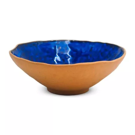 Bowl de Ceramica Redondo de 21.5 x 7 Centimetros de Color Azul RUSTIC 20730-B