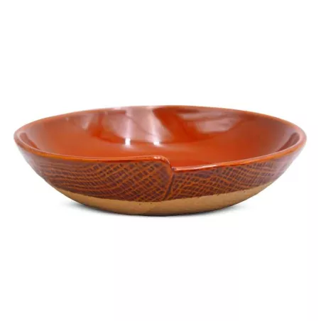 Plato de Sopa de Ceramica de 20 Centimetros de Color Cobre RUSTIC 2075-C