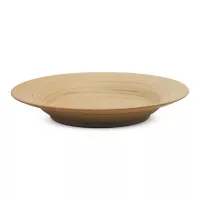 Plato de Ceramica Redondo para Sopa de 22.5 Centimetros de Color Bronce RUSTIC 22351-BZ 2