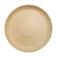 Plato de Ceramica Redondo Coupe de 25.5 Centimetros de Color Bronce RUSTIC 22462-BZ