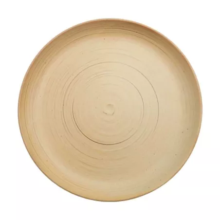 Plato de Ceramica Redondo Coupe de 25.5 Centimetros de Color Bronce RUSTIC 22462-BZ