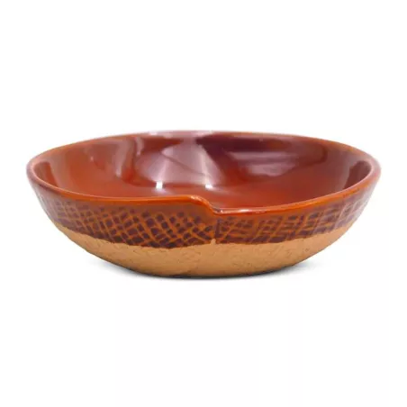Plato de Sopa de Ceramica de 14 Centimetros de Color Cobre RUSTIC 20757-C
