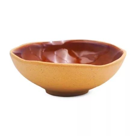 Bowl de Ceramcia Redondo de 14 x 5 Centimetros de Color Cobre RUSTIC 20728-C
