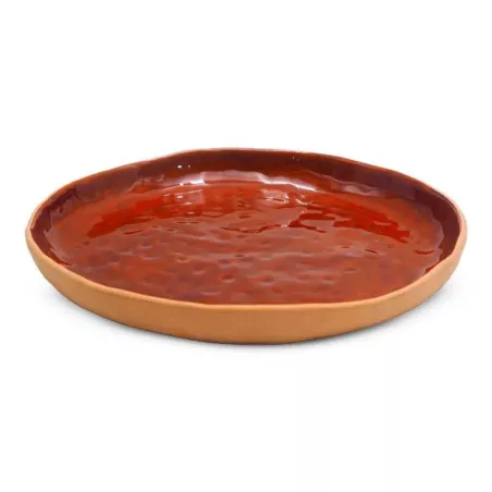 Plato de Ceramica Redondo de 22 Centimetros de Color Cobre RUSTIC 20723-C