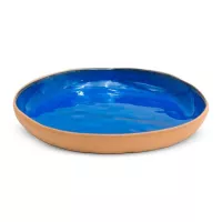 Plato de Ceramica Redondo de 22 Centimetros de Color Azul RUSTIC 20723-B 2