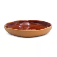 Plato de Ceramica Redondo de 13.5 Centimetros de Color Cobre RUSTIC 20721-C 2