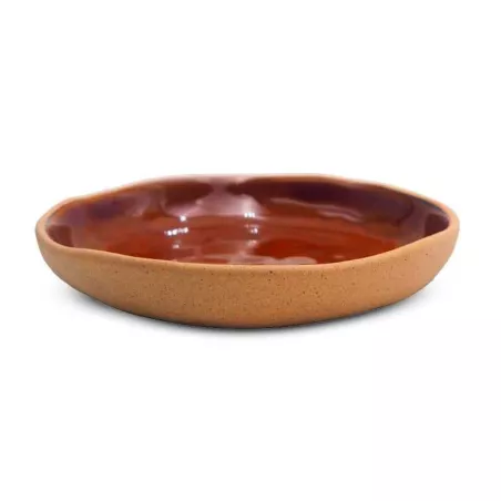 Plato de Ceramica Redondo de 13.5 Centimetros de Color Cobre RUSTIC 20721-C
