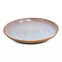 Plato de Ceramica Redondo Coupe de 25.5 Centimetros de Color Blanco RUSTIC 22462-W 2