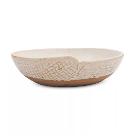 Plato de Sopa de Ceramica de 14 Centimetros de Color Cafe RUSTIC 20757-W