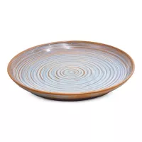 Plato de Ceramica Redondo Coupe de 21 Centimetros de Color Blanco RUSTIC 22350-W 2