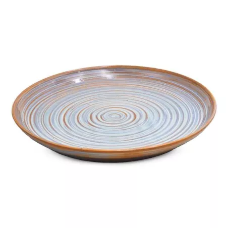 Plato de Ceramica Redondo Coupe de 21 Centimetros de Color Blanco RUSTIC 22350-W