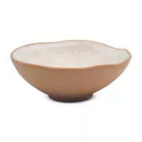 Bowl de Ceramica Redondo de 14 x 5 Centimetros de Color Blanco RUSTIC 20728-W