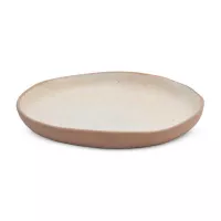 Plato de Ceramica Ovalado Coupe de 21.5 x 17 Centimetros de Color Blanco RUSTIC 20737-W 2