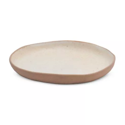 Plato de Ceramica Ovalado Coupe de 21.5 x 17 Centimetros de Color Blanco RUSTIC 20737-W