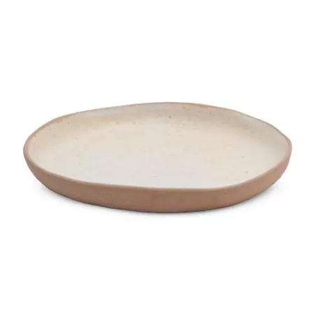 Plato de Ceramica Ovalado Coupe de 21.5 x 17 Centimetros de Color Blanco RUSTIC 20737-W