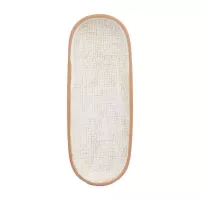 Plato de Ceramica Ovalado Coupe de 25.5 x 9.5 Centimetros de Color Blanco RUSTIC 20764-W