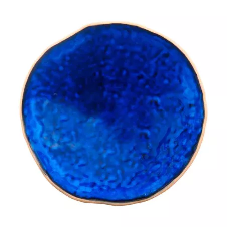 Bowl de Ceramica Redondo de 21.5 x 7 Centimetros de Color Azul RUSTIC 20730-B