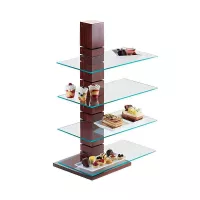 Base Display de Madera Rectantangular con 8 Niveles de 30 x 30 x 80 Centimetros MASTER CHEF 6202