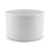 Contenedor de Melamina Redondo de 1800 Mililitros de 16.5 x 10.5 Centimetros de Color Blanco MASTER CHEF 1387-18