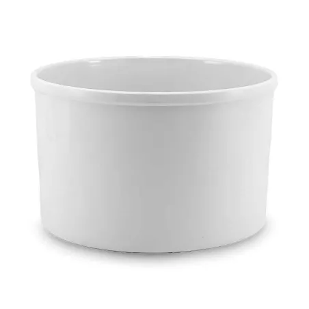 Contenedor de Melamina Redondo de 1800 Mililitros de 16.5 x 10.5 Centimetros de Color Blanco MASTER CHEF 1387-18