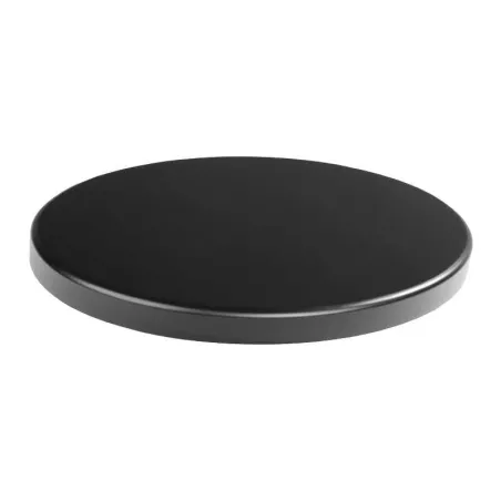 Base de Ceramica Redonda de 22 x 1.5 Centimetros de Color Negro MASTER CHEF ROP-220BK