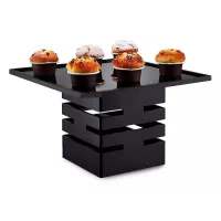 Base Exhibidora de Acrilico de 18 x 18 x 20 Centimetros de Color Negro MASTER CHEF 1035K-1