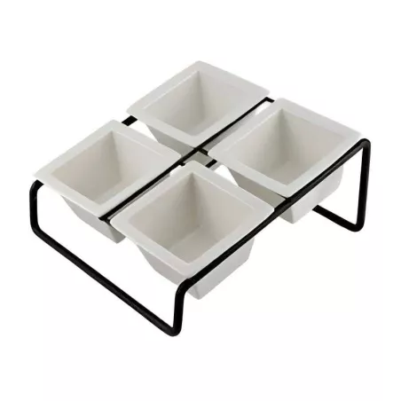 Rack de Rejilla para Bowl Cuadrado con 4 Compartimientos de 21.5 x 21.5 x 11 Centimetros MASTER CHEF 1083-4