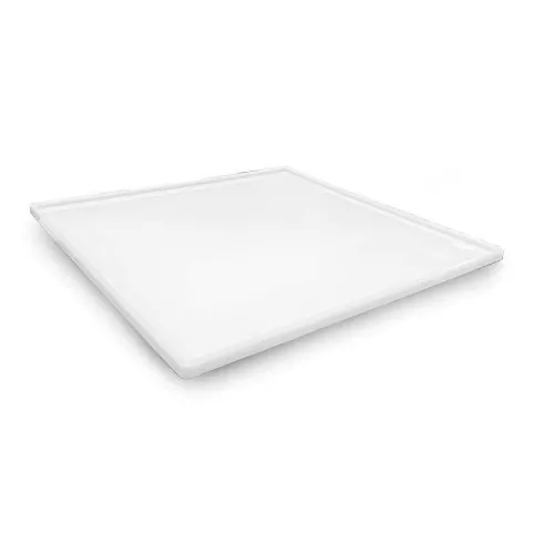 Base de Placa Exhibidora de Acrilico de 35 x 35 x 1 Centimetros de Color Blanco MASTER CHEF 1046W
