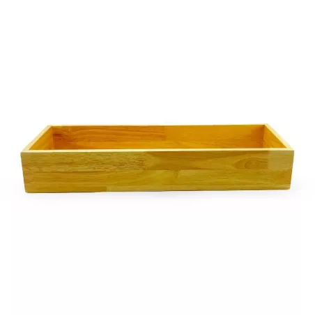 Base Exhibidora de Madera Rectangular de 50 x 18 x 8 Centimetros MASTER CHEF 6100-1