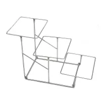 Rack Exhibidor de Metal con 3 Niveles de 30 x 67 x 42 Centimetros MASTER CHEF 1124