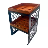 Base Exhibidora con 2 Niveles para Pan de 30.5 x 28 x 48 Centimetros MASTER CHEF 6001