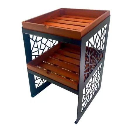 Base Exhibidora con 2 Niveles para Pan de 30.5 x 28 x 48 Centimetros MASTER CHEF 6001