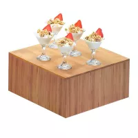 Base Exhibidora de Madera Cuadrada de 30 x 30 x 15 Centimetros MASTER CHEF 6099-2