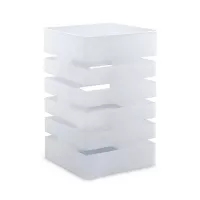 Base Exhibidora de Acrilico de 18 x 18 x 30 Centimetros de Color Blanco MASTER CHEF 1035W-2