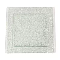 Base Exhibidora de Vidrio de Forma Cuadrada Concava de Color Verde de 39 x 39 Centimetros MASTER CHEF VC-39CL